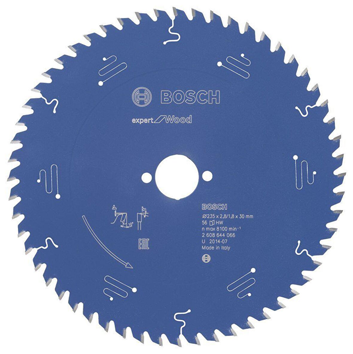 Bosch Ahşap Daire Kesme Bıçağı 235*30 mm 56 Diş Expert 2608644066